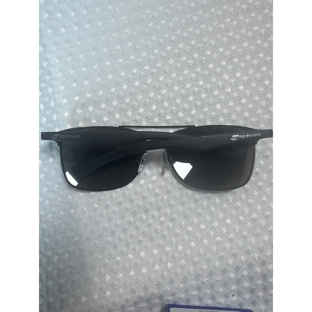 Impressions Sunglasses Mens One Size Black Excellent Aviator Double Bridge